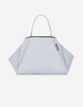 Load image into Gallery viewer, Guise tote bag in washed pale grey denim print
