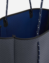 Load image into Gallery viewer, Flying solo tote in pewter / navy (dual tone)
