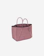 Load image into Gallery viewer, Petite Guise tote bag in washed rose denim print
