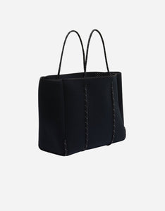 Flying solo tote in highlight fleck black – stateofescapeape.com