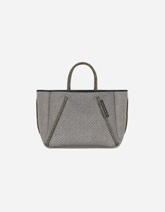 Petite Guise tote bag in washed olive denim print