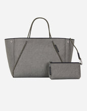 Load image into Gallery viewer, Guise tote bag in washed olive denim print
