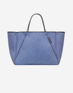 Guise tote bag in fade denim print