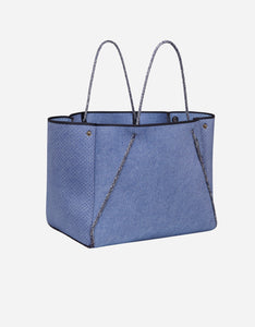 Guise tote bag in fade denim print