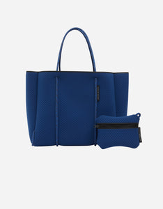 Flying solo tote in navy with blended rope