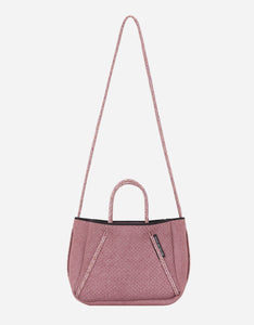 Petite Guise tote bag in washed rose denim print