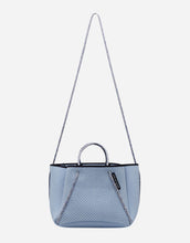 Load image into Gallery viewer, Petite guise tote bag in super fade denim print
