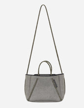 Load image into Gallery viewer, Petite Guise tote bag in washed olive denim print
